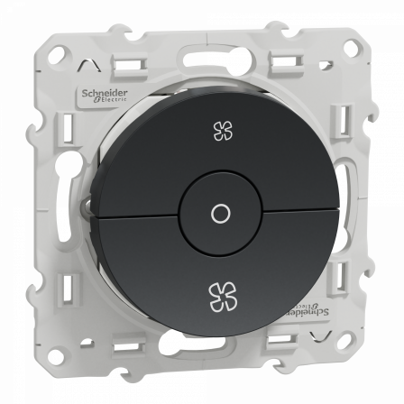 Odace - interrupteur VMC avec position arrêt -  anthracite