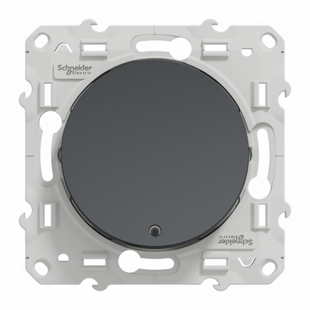 Odace - va-et-vient lumineux ou témoin - anthracite - 10A - LED orange 1,5mA