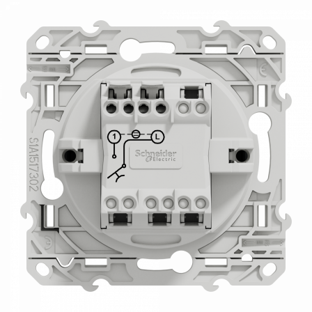 Odace - interrupteur à carte 10A - anthracite