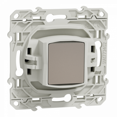 Odace - prise TV simple - anthracite - fixation par vis