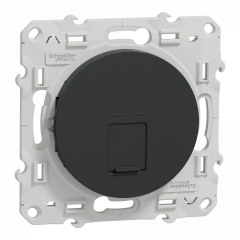 Odace - prise RJ45 cat.6 UTP - grade 1 à 2 (tél. + info.) - à vis - anthracite