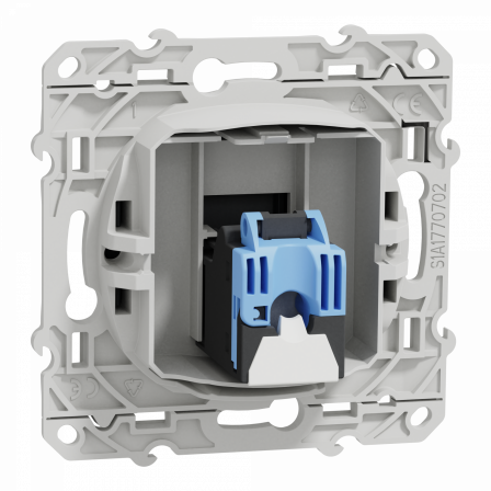 Odace - prise RJ45 cat.6 UTP - grade 1 à 2 (tél. + info.) - à vis - anthracite