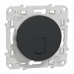 Odace - prise RJ45 cat.6 STP - grade 2TV min à grade 3TV (+ multimédia) - anthr