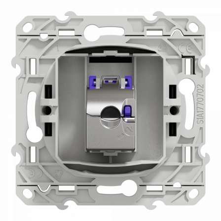 Odace - prise RJ45 cat. 6a STP - grade 3 TV (+multimédia) - anthracite