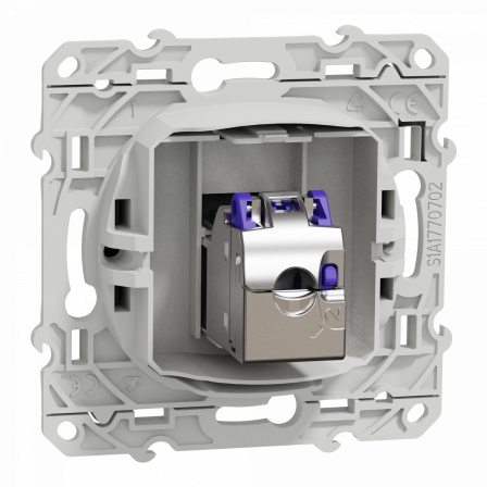 Odace - prise RJ45 cat. 6a STP - grade 3 TV (+multimédia) - anthracite