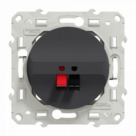 Odace - prise haut parleur - 1 sortie - anthracite