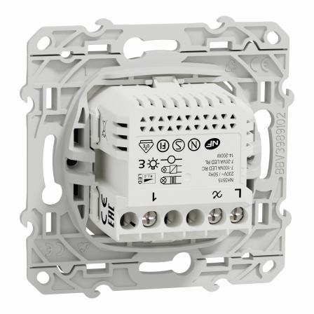 Wiser Odace - variateur poussoir - 2 fils - zigbee - anthracite