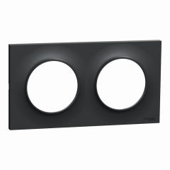 Odace Styl -  plaque 2 postes horizontaux ou verticaux entraxe 71mm anthracite