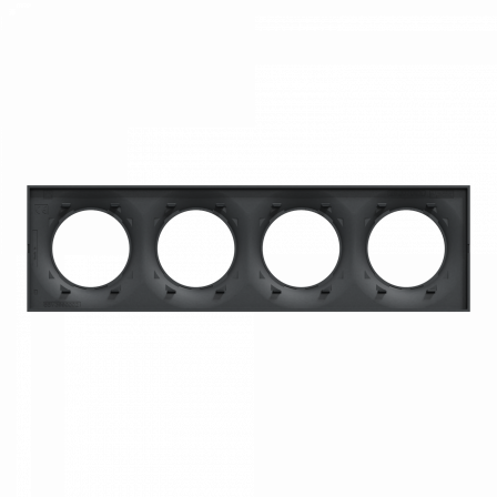 Odace Styl - plaque 4 postes horizontaux ou verticaux entraxe 71mm anthracite