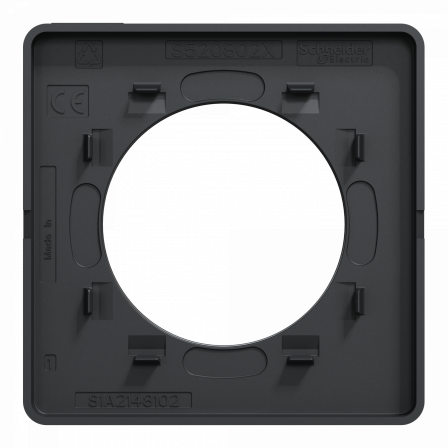 Odace Touch  - plaque 1 poste Kvadrat perle avec liseré anthracite