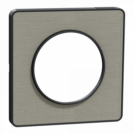 Odace Touch  - plaque 1 poste Kvadrat perle avec liseré anthracite