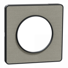 Odace Touch  - plaque 1 poste Kvadrat perle avec liseré anthracite