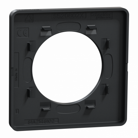 Odace Touch  - plaque 1 poste Kvadrat perle avec liseré anthracite