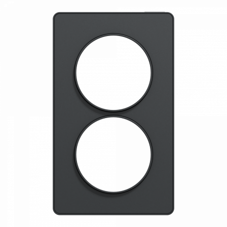 Odace Touch -  plaque 2 postes verticaux entraxe 57mm anthracite