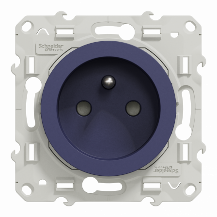 Odace - prise de courant 2P+T - cobalt