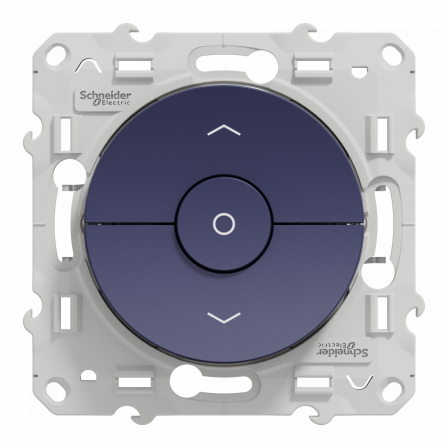 Odace - inter - cobalt - 3 boutons montée/descente/stop pour volets-roulants