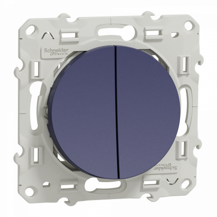 Odace - va-et-vient + poussoir - 10A - cobalt