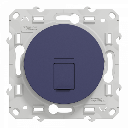 Odace - prise RJ45 cat. 6a STP - grade 3 (+multimédia) - cobalt