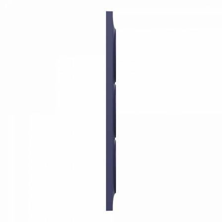 Odace Styl - plaque 3 postes verticaux entraxe 57mm bleu cobalt