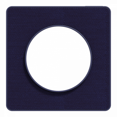 Odace Touch - plaque 1 poste Kvadrat roi avec liseré bleu cobalt