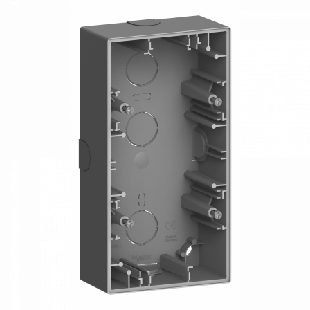 D-Life - boite pour montage saillie - anthracite - 2 postes