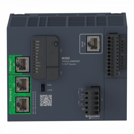 Modicon M262 - Contrôleur logique - 3ns/inst - Ethernet RJ45 - 2 adresses IP