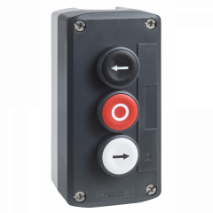 Harmony boite - 3 boutons poussoirs Ø22 - blanc /rouge /noir