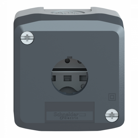 Harmony XAL - boite 1 trou Ø22 - couvercle gris foncé - fond gris clair