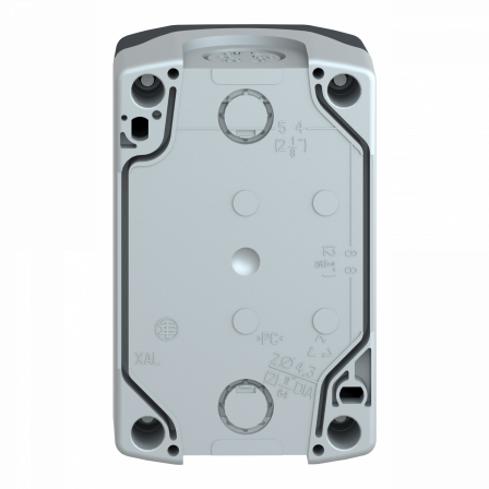 Harmony XAL - boite 2 trous Ø22 - couvercle gris foncé - fond gris clair