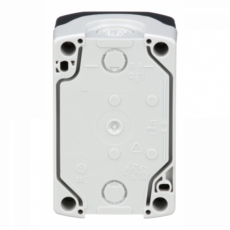 Harmony XAL - boite 2trous Ø22 - couvercle gris foncé - fond gris clair - UL/CSA