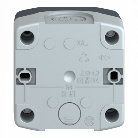 Harmony XAL - boite 1 bouton poussoir affleur vert Ø22 - 1F - étiquet 'MARCHE'