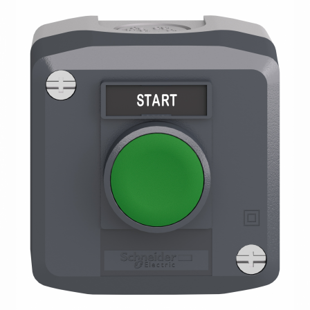 Harmony boite - 1 bouton poussoir vert affleurant Ø22 - 1F - Start