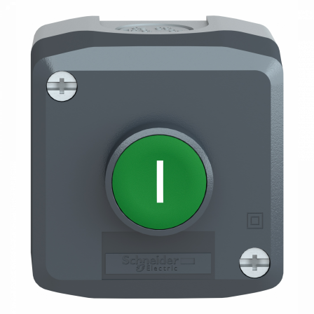 Harmony XAL - boite 1 bouton poussoir affleurant vert Ø22 marquage 'I' - 1F