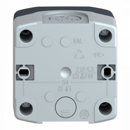 Harmony boite - 1 bouton tournant Ø22 à clé - 1F+1O