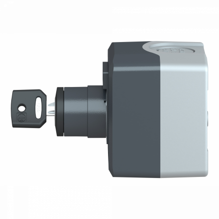 Harmony boite - 1 bouton tournant Ø22 à clé - 1F+1O