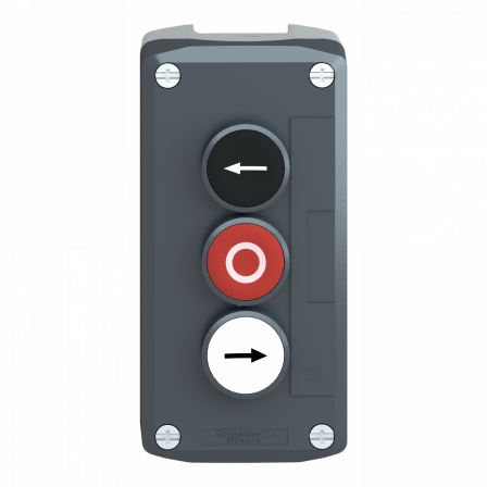 Harmony boite - 3 boutons poussoirs Ø22 - blanc /rouge /noir