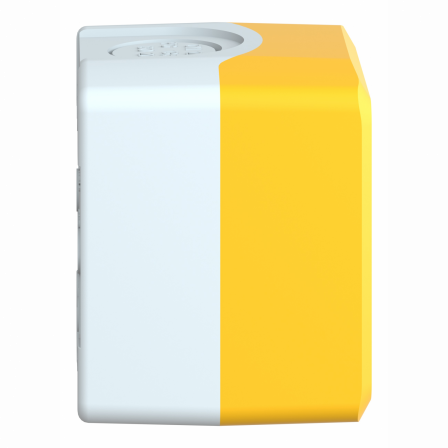 Harmony boite - 1 trou - couvercle jaune - fond gris clair - UL/CSA