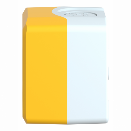 Harmony boite - 1 trou - couvercle jaune - fond gris clair - UL/CSA