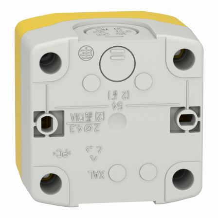 Harmony XAL - boite jaune  arrêt urgence  - 1O avec surveillance - UL/CSA