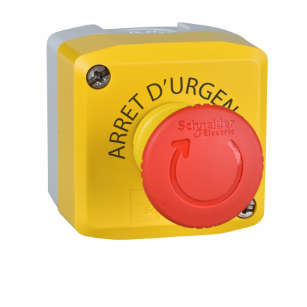 Harmony - Boite 1 bouton equipee marqu.arret d urgence