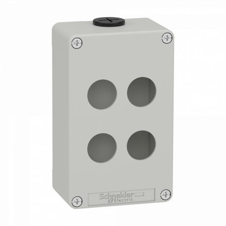 Boite métal vide grise - M20 x2 - 4 trous 22 mm - 80x130x51,5 mm - UL cULus