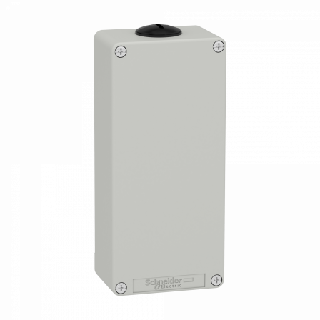 Boite métal vide grise - M25 x2 - non percée - 80x175x51,5 mm