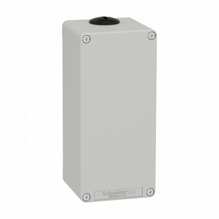 Boite métal vide grise - M25 x2 - non percée - 80x175x77 mm