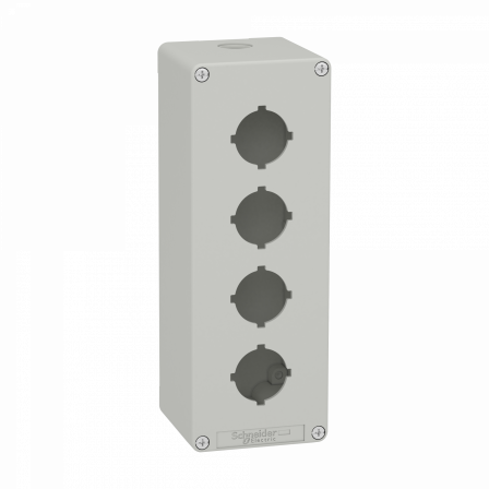 Boite métal vide grise - M25 x1 - 4 trous 30 mm - 80x220x77 mm