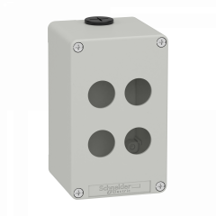 Boite métal vide grise - M20 x2 - 4 trous 22 mm - 80x130x77 mm - UL cULus