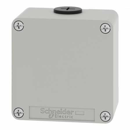 Boite métal vide grise - M20 x2 - non percée - 80x80x51,5 mm - UL cULus