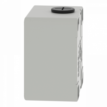 Boite métal vide grise - M20 x2 - 2 trous 22 mm - 80x80x51,5 mm - UL cULus