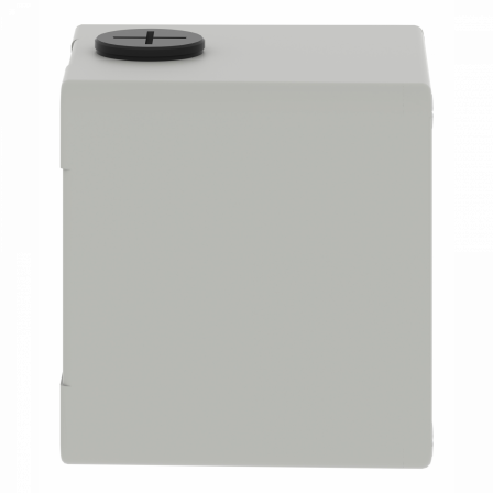 Boite métal vide grise - M20 x2 - 2 trous 22 mm - 80x80x77 mm - UL cULus