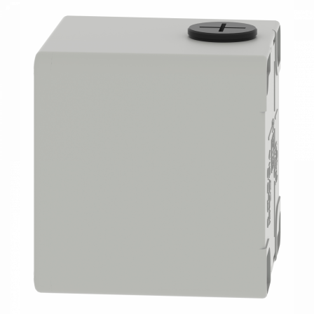 Boite métal vide grise - M20 x2 - 2 trous 22 mm - 80x80x77 mm - UL cULus