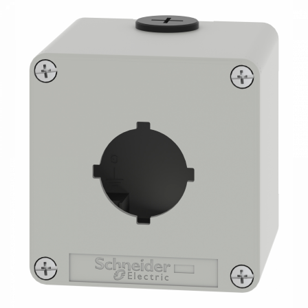 Boite métal vide grise - M20 x2 - 1 trou 30 mm - 80x80x77 mm - UL cULus